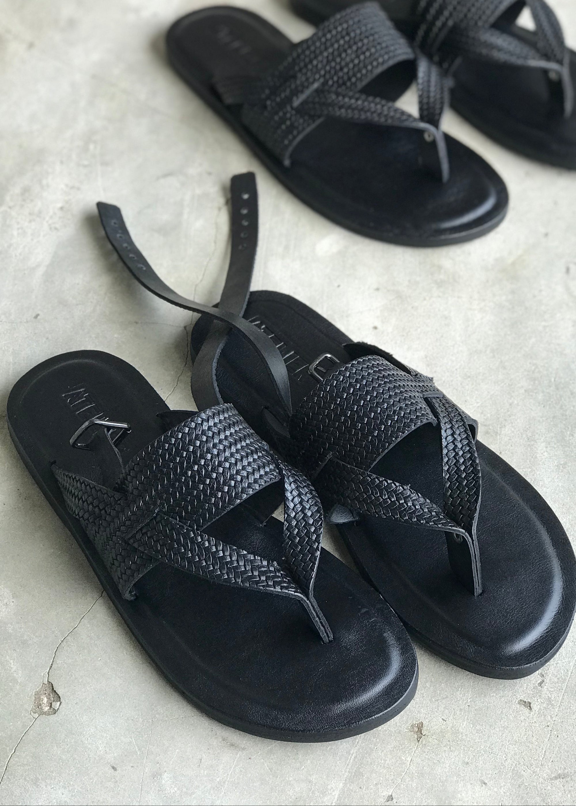 ISSILO sandales spartiates en cuir