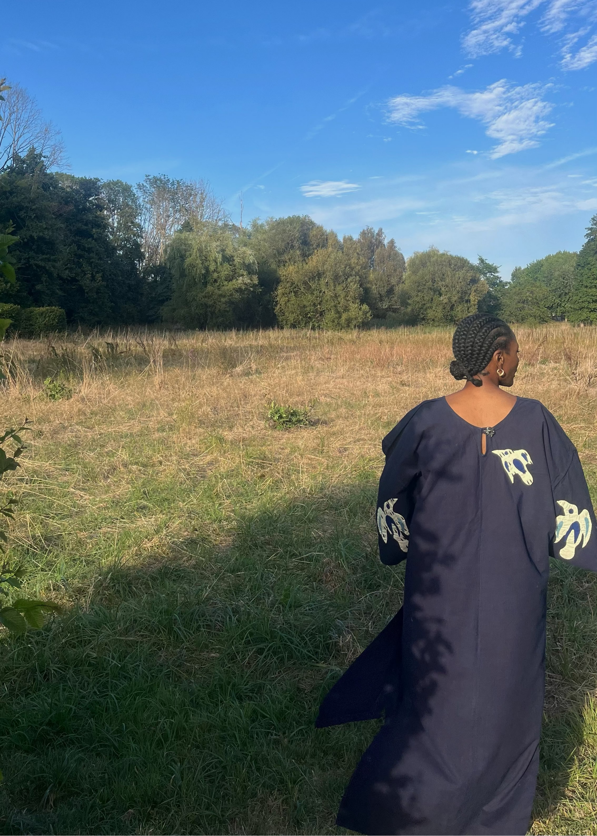 ROBE SARAH "BIRDS" maxi