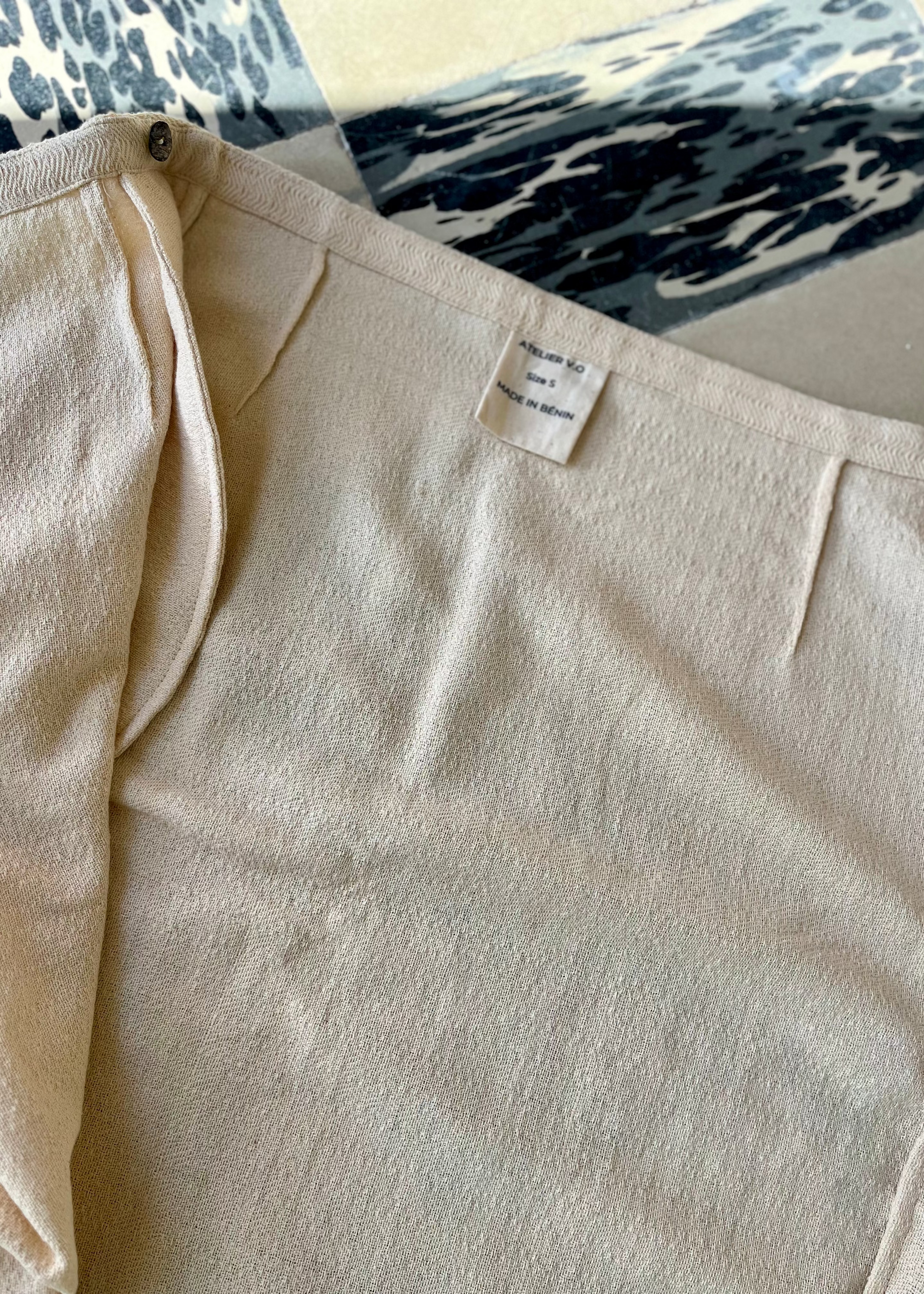 JUPE LILY COTON TISSE MAIN AVEC MOTIFS