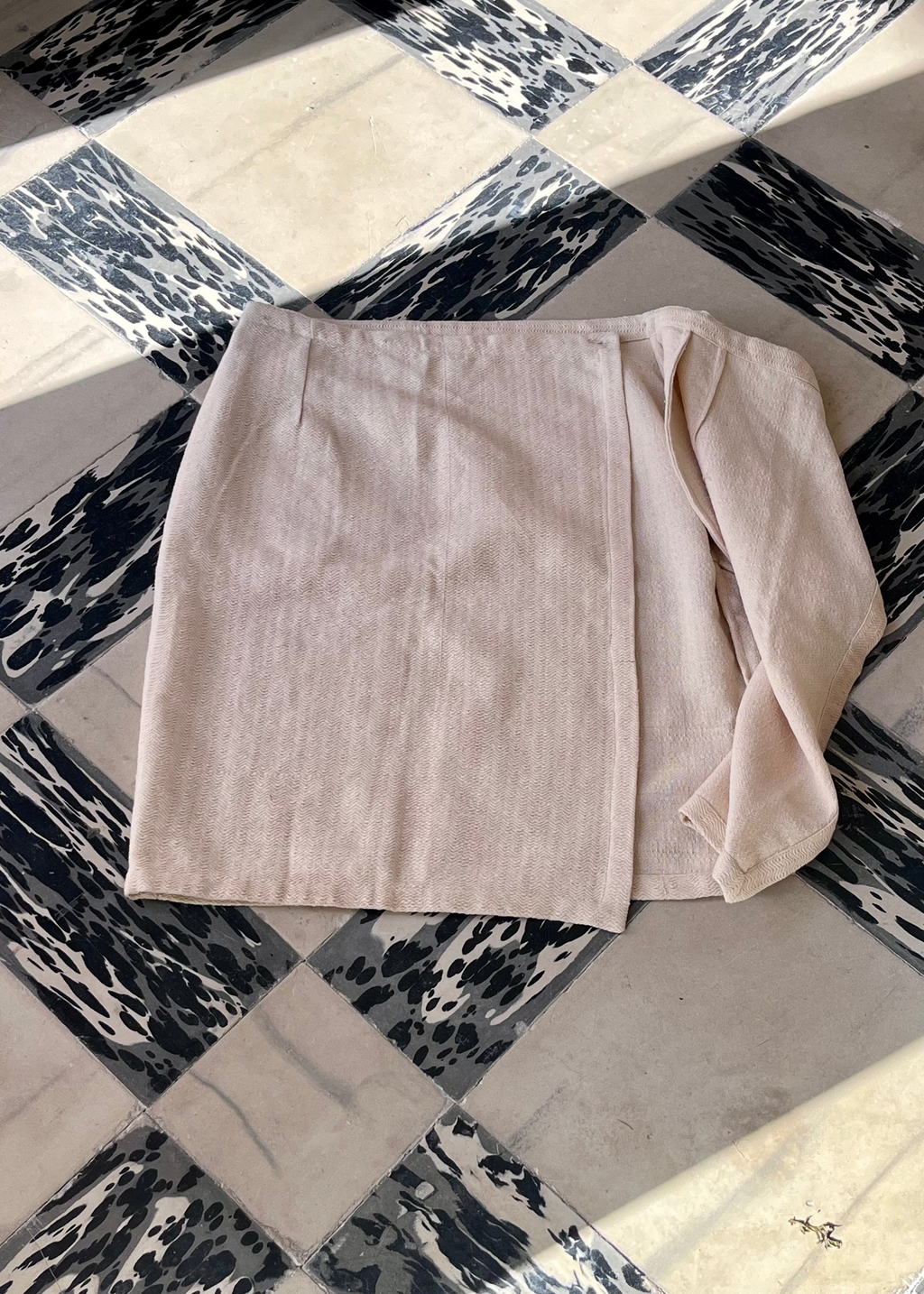 JUPE LILY COTON TISSE MAIN AVEC MOTIFS