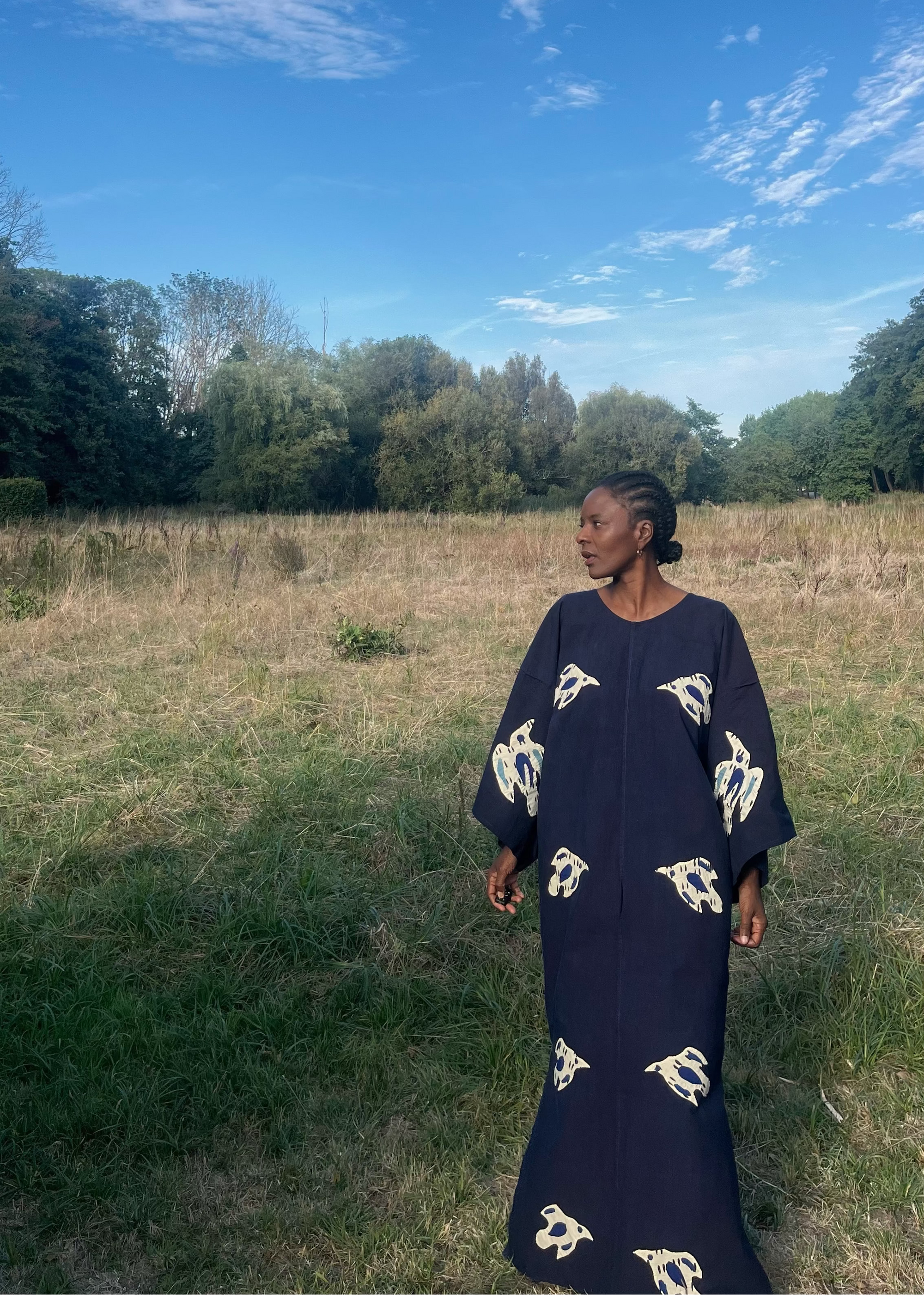 ROBE SARAH "BIRDS" maxi