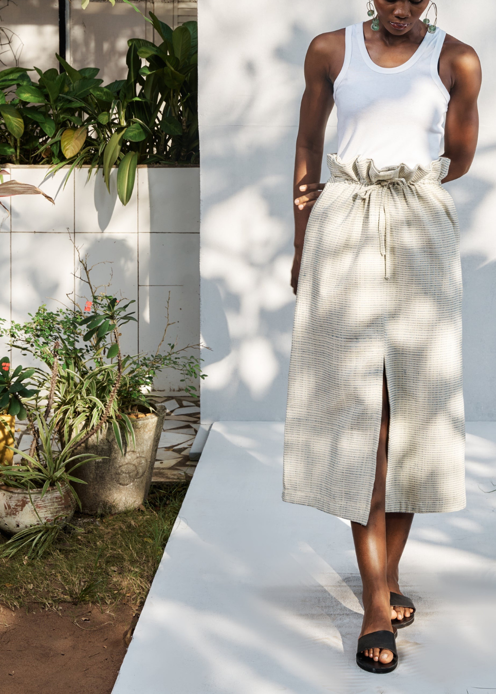 JUPE MIDI EN COTON MATHILDE